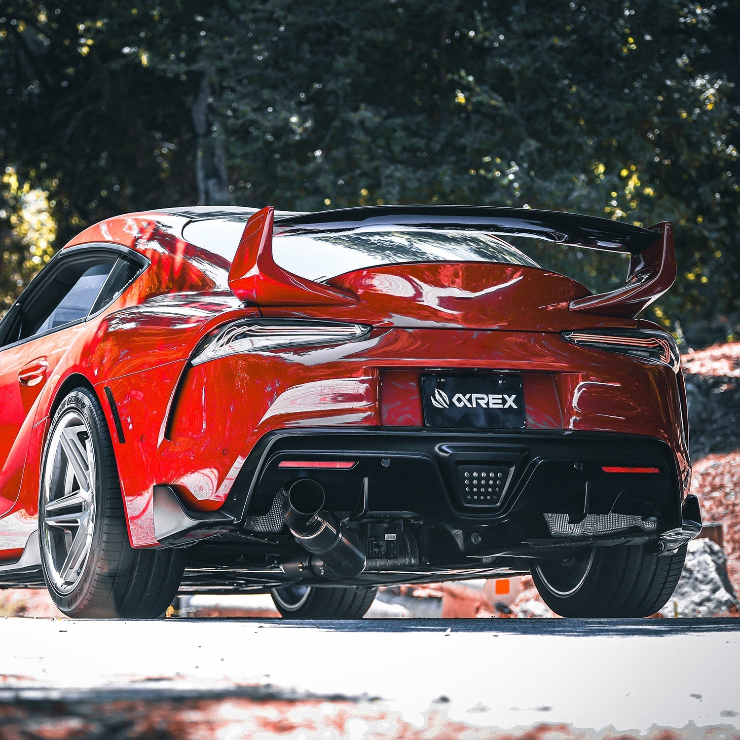 20-25 Toyota Supra CSL Laser Style LUXX-Series LED Tail Lights - Vivid Red | AlphaRex