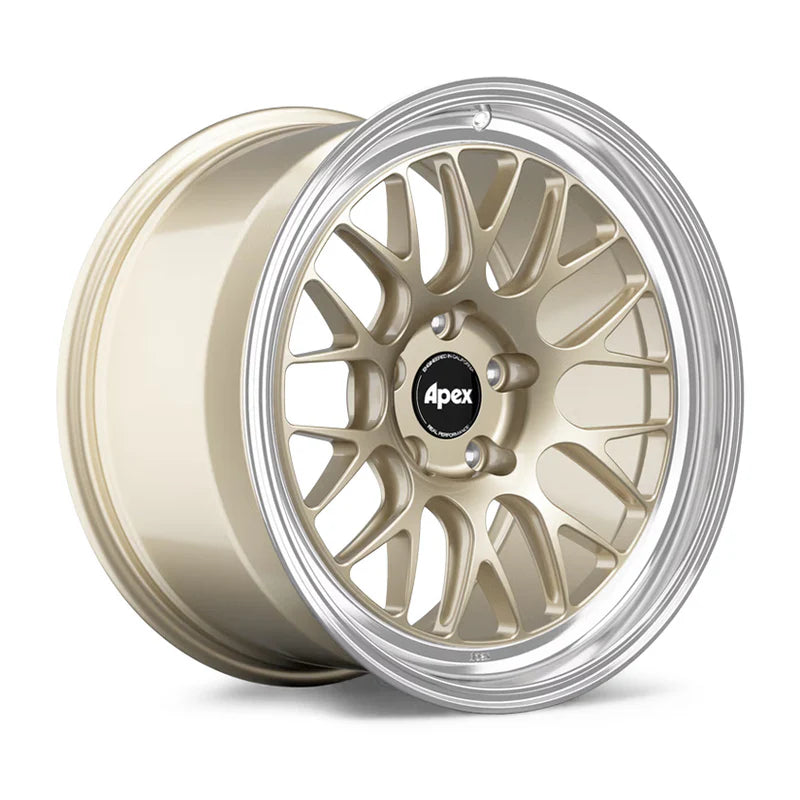Apex ML-10RT Forged Alloy Wheel 19x11 ET22 5x112 Gloss Motorsport Gold - Machined Lip 66.6mm CB