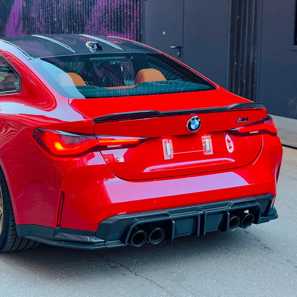 SOOQOO BMW M4 G82 G83 PREPREG CARBON FIBRE REAR DIFFUSER SET
