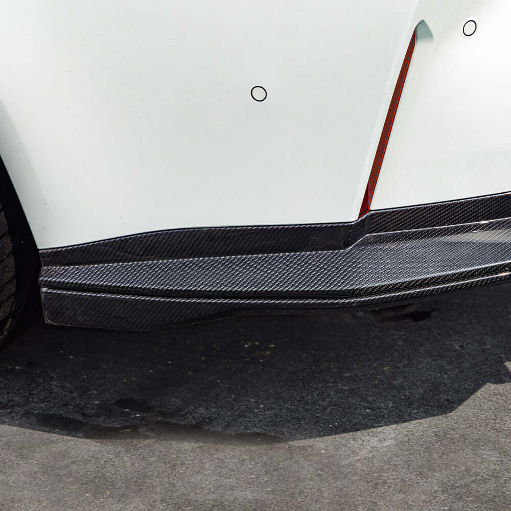 SOOQOO BMW M3 G80 G81 PREPREG CARBON FIBRE REAR DIFFUSER SET WITH BRAKE LIGHT