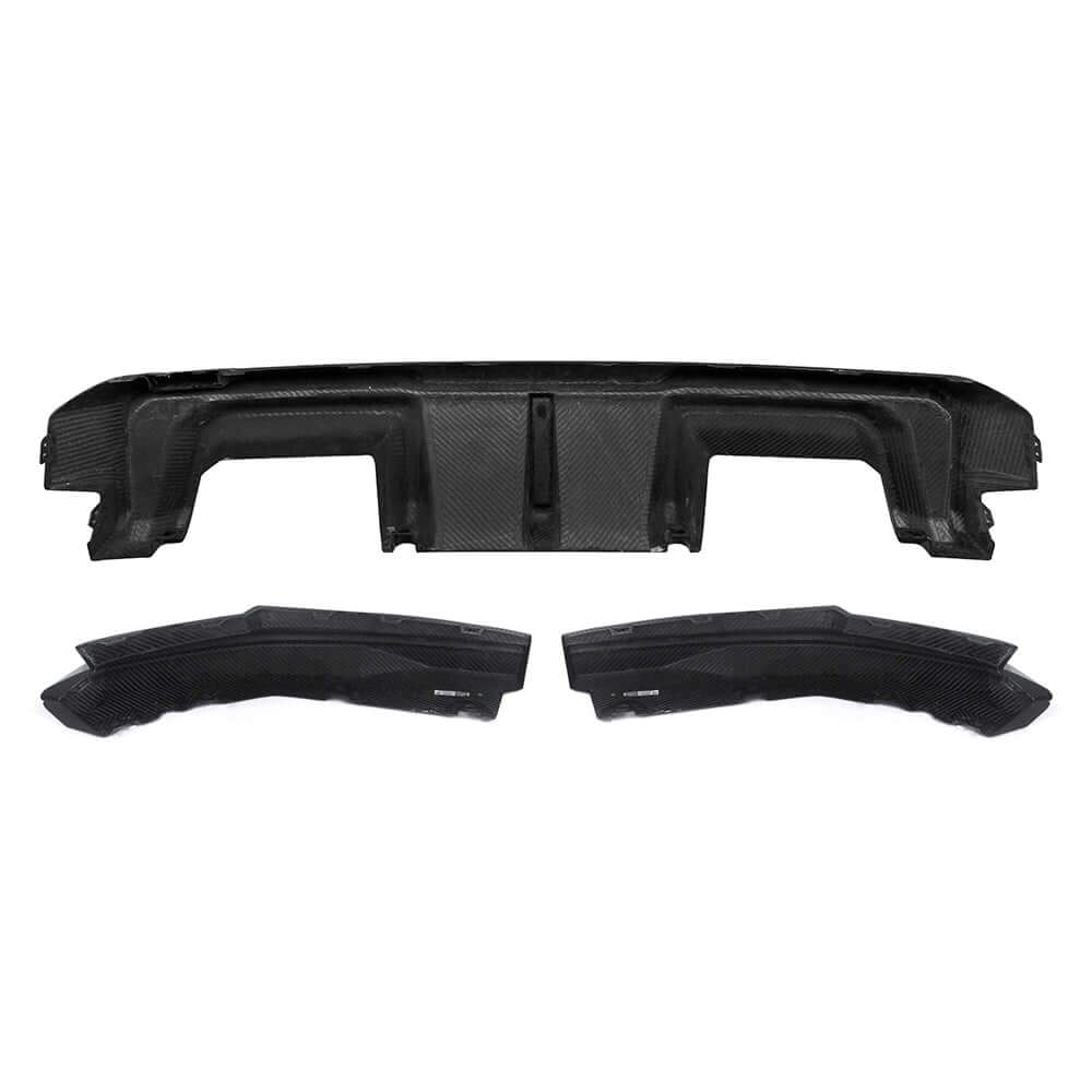 SOOQOO BMW M4 G82 G83 PREPREG CARBON FIBRE REAR DIFFUSER SET WITH BRAKE LIGHT