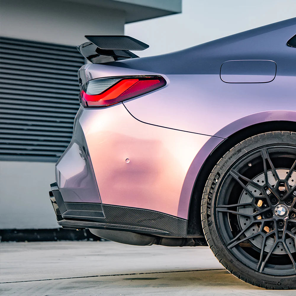 SOOQOO BMW M4 G82 G83 PREPREG CARBON FIBRE REAR DIFFUSER SET WITH BRAKE LIGHT